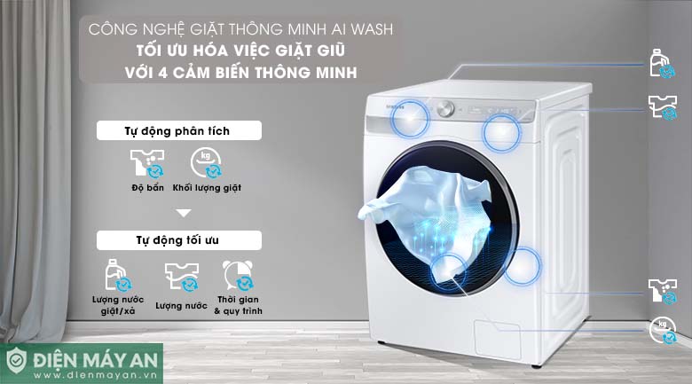 Máy Giặt Samsung Inverter 10kg WW10TP44DSH/SV